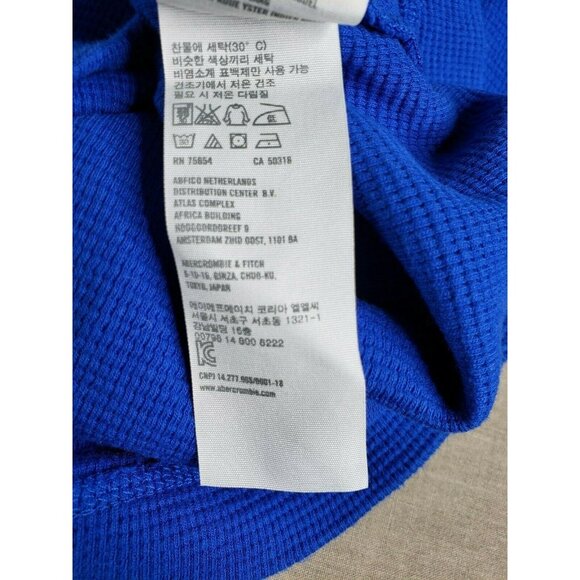 Hollister Blue Small Long Sleeve Crew Neck Shirt | Casual & Stylish Embroidered - Picture 11 of 12